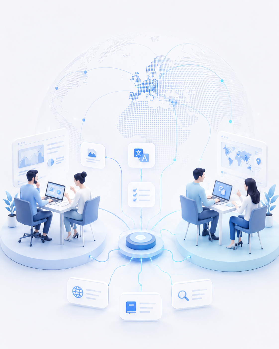 International teams collaborating on localization and multilingual content